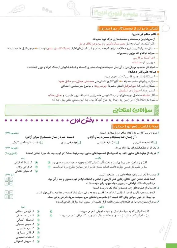 پر سوال علوم و فنون 12