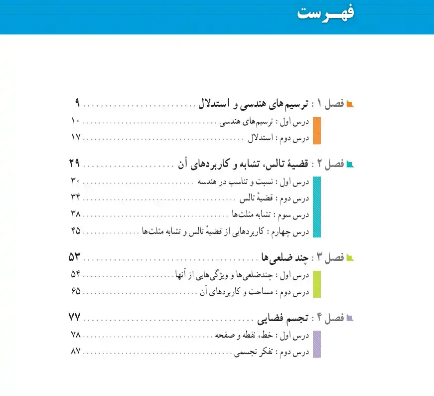 بخشی از کتاب درسی هندسه دهم&nbsp;